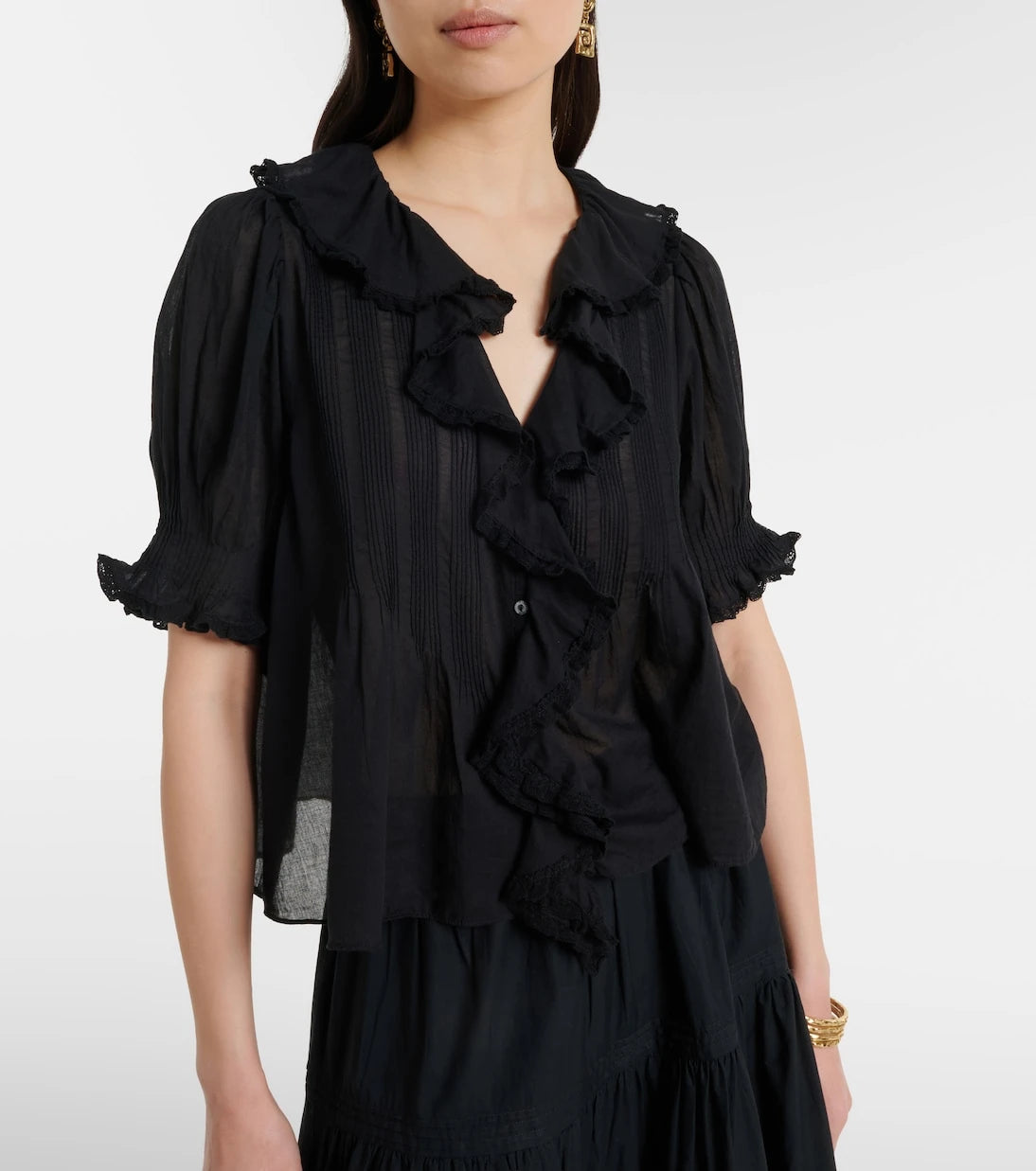 Dôen - Henri cotton voile top