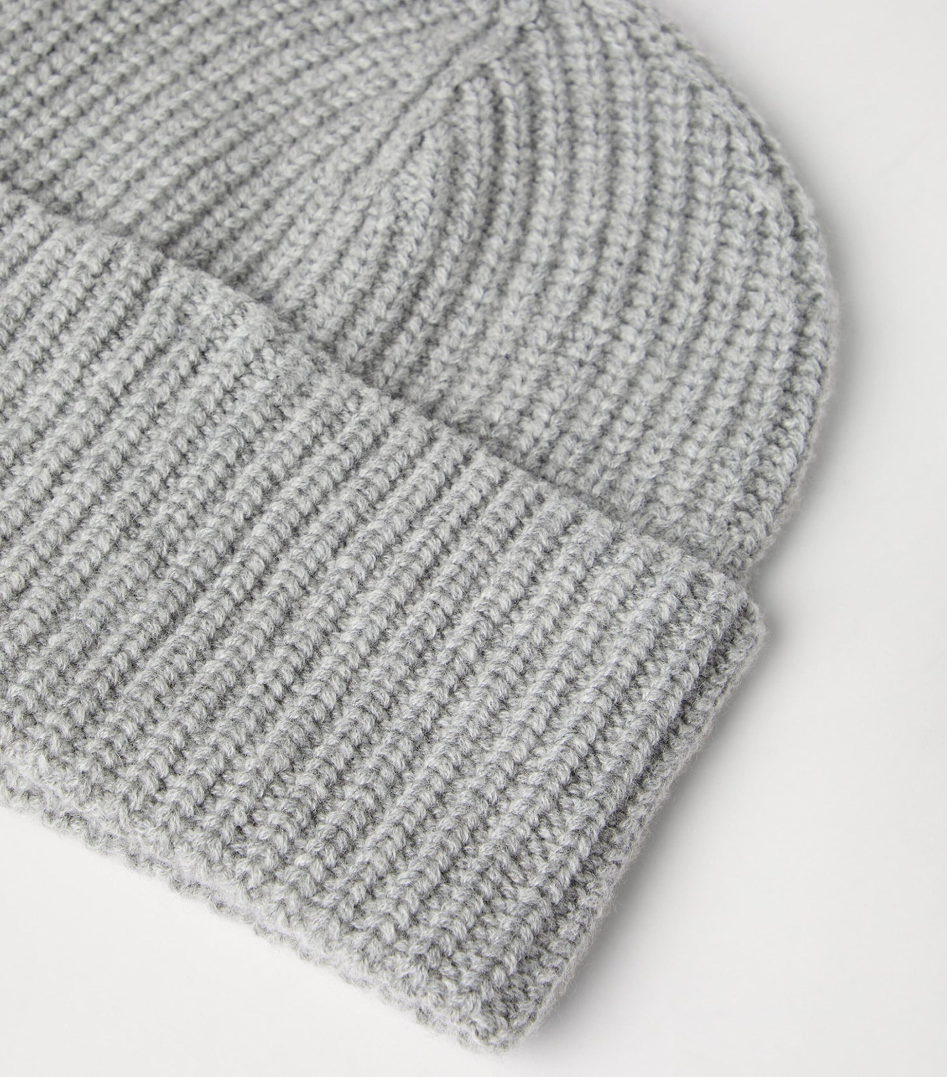 Cashmere Rib-Knit Beanie
