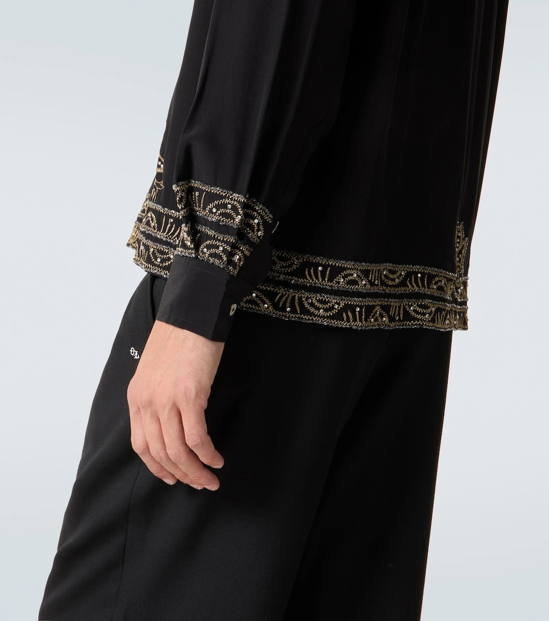 Bode - قميص حريري مطرّز "Beaded Epoque"