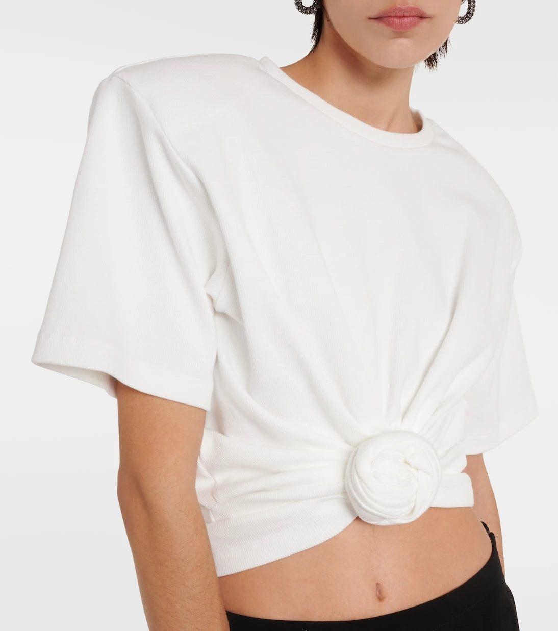 Magda Butrym - Gathered cotton jersey top
