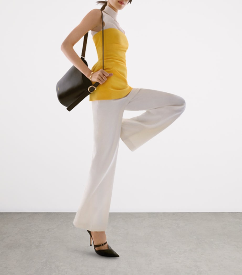 Cartier Black Small Leather Panthère C de Cartier Bucket Bag