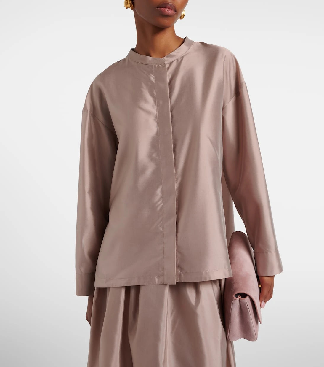 'S Max Mara - قميص Racconto من الساتان