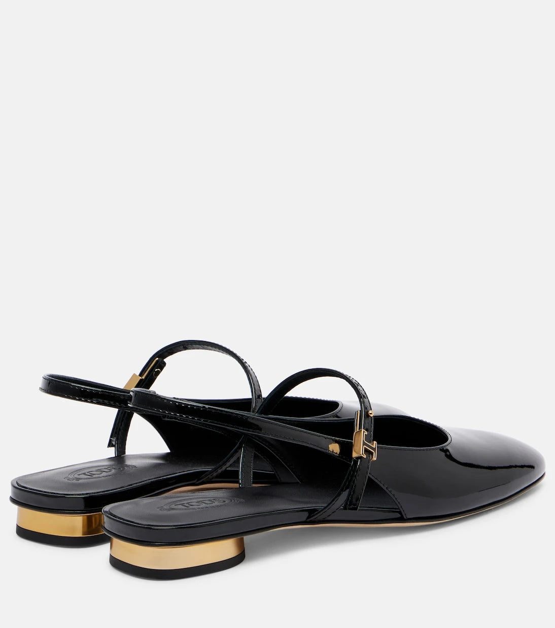 Tod's - Patent leather slingback flats