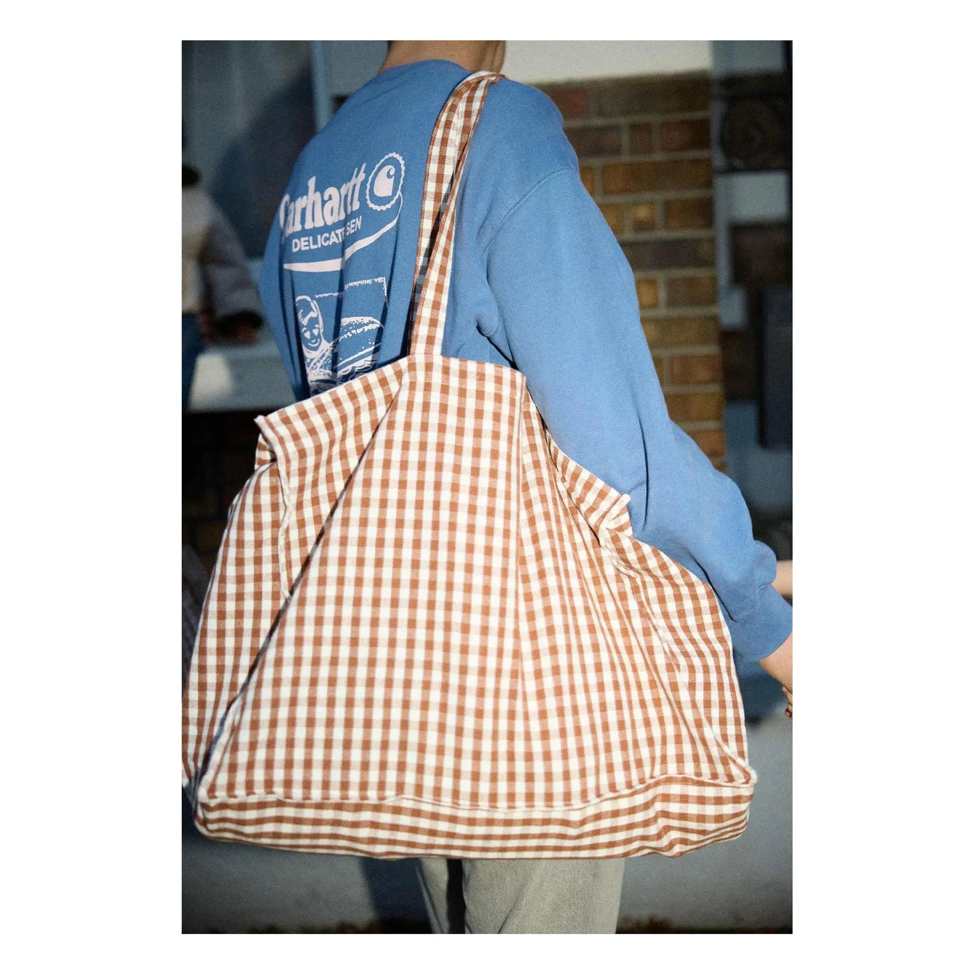 Gabrielle Paris - Moka gingham weekend bag  | Mocha