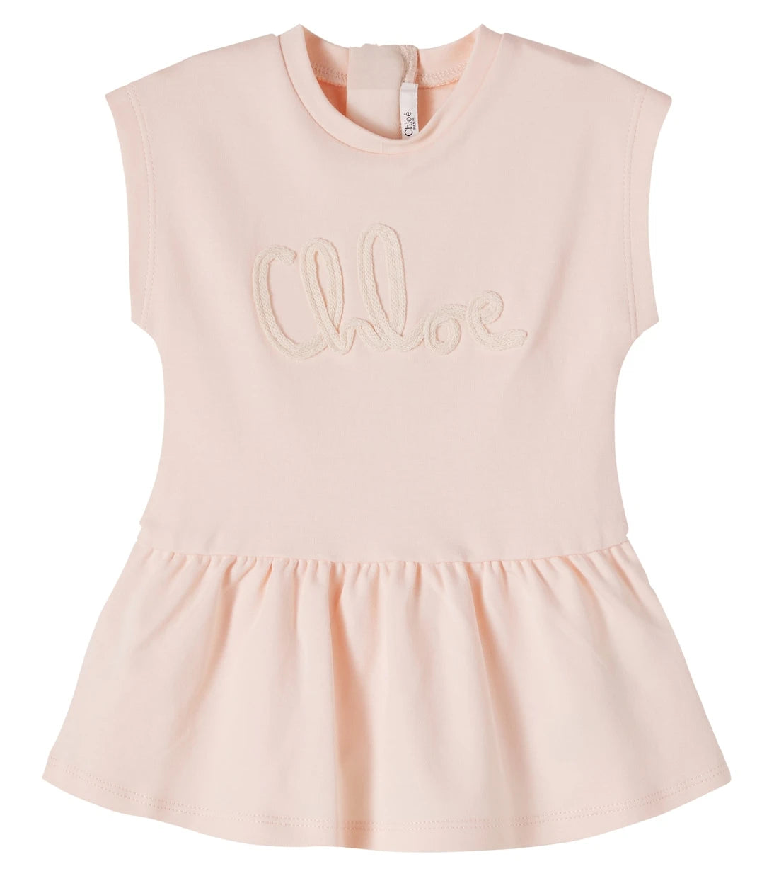 Chloé Kids - Logo-embroidered cotton jersey dress
