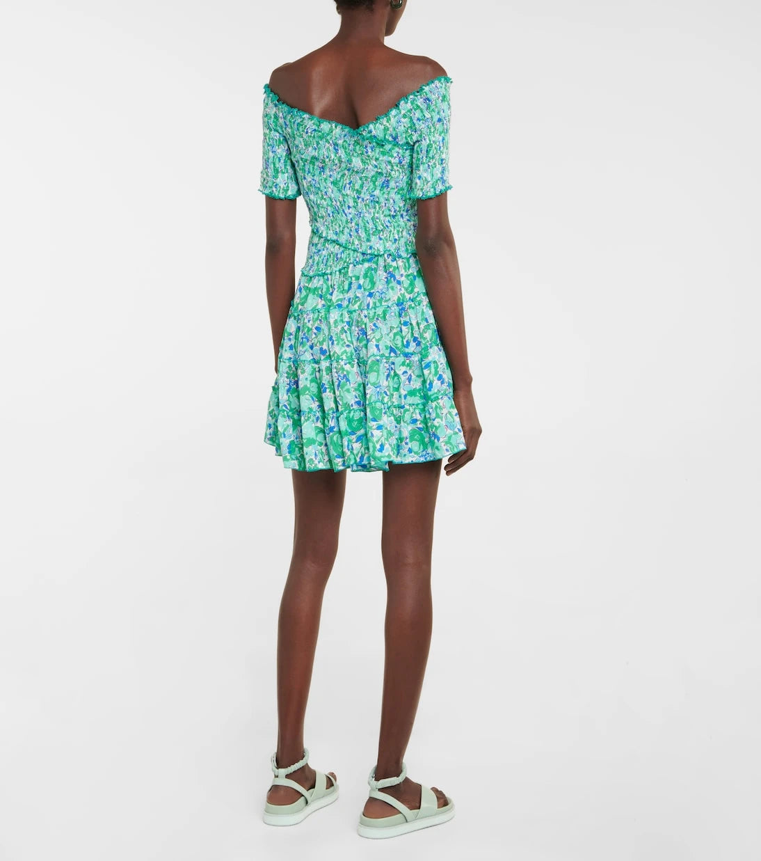 Poupette St Barth - Soledad floral shirred minidress