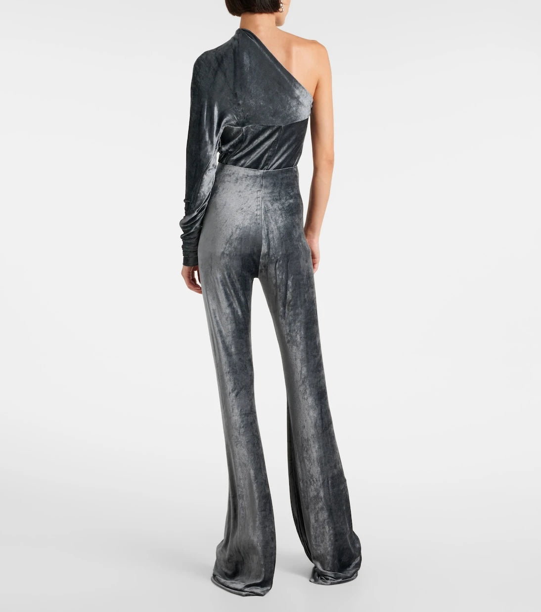 Rick Owens - Dirt high-rise velvet flared pants