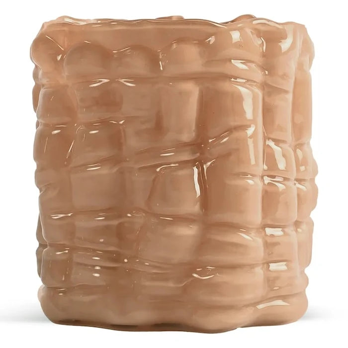 Byon Renkli camdan dekoratif şamdan 15 x 16 cm