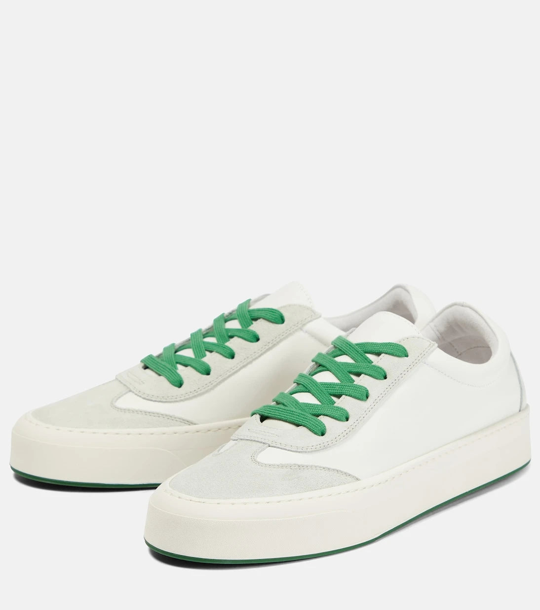 The Row - Marley suede-paneled leather sneakers