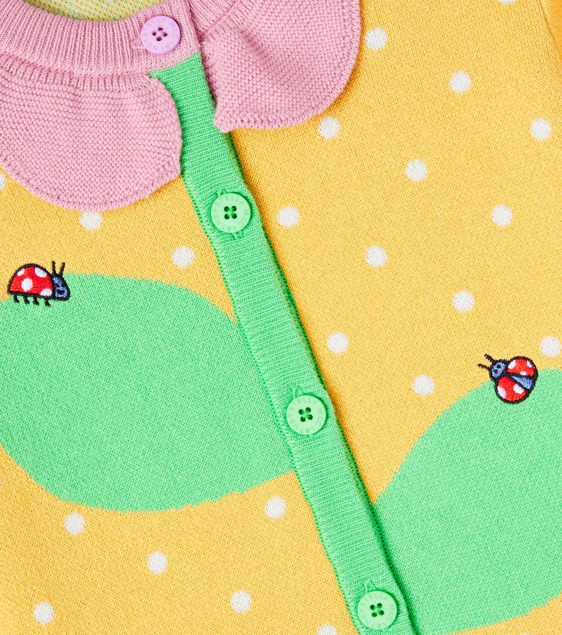 Stella McCartney Kids - Polka-dot cotton jacquard cardigan