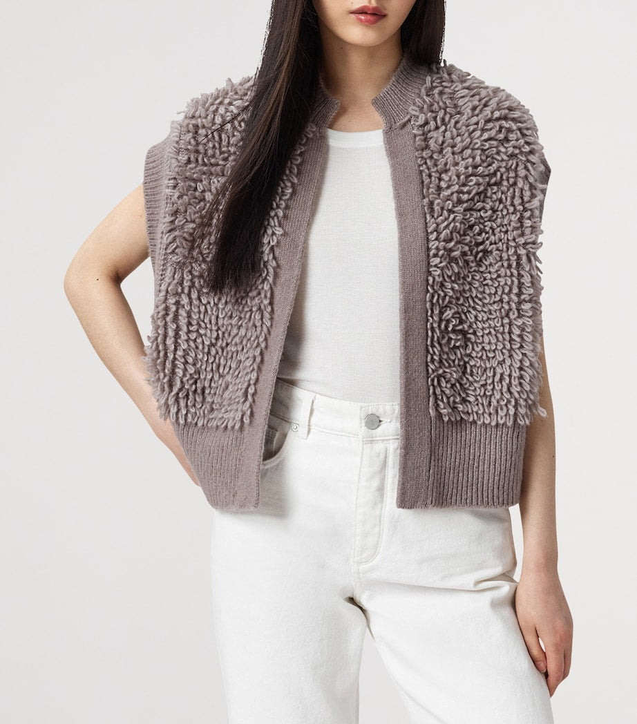 Wool-Blend Open-Front Elias Gilet
