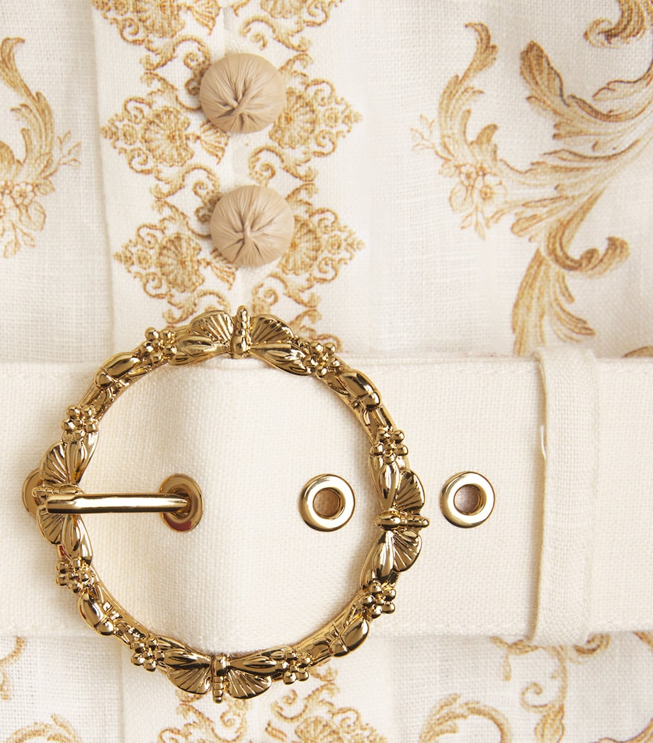 Ivory Linen Hypnotic Midi Dress