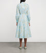 Emilia Wickstead Blue Cotton Floral Emmalyna Midi Dress