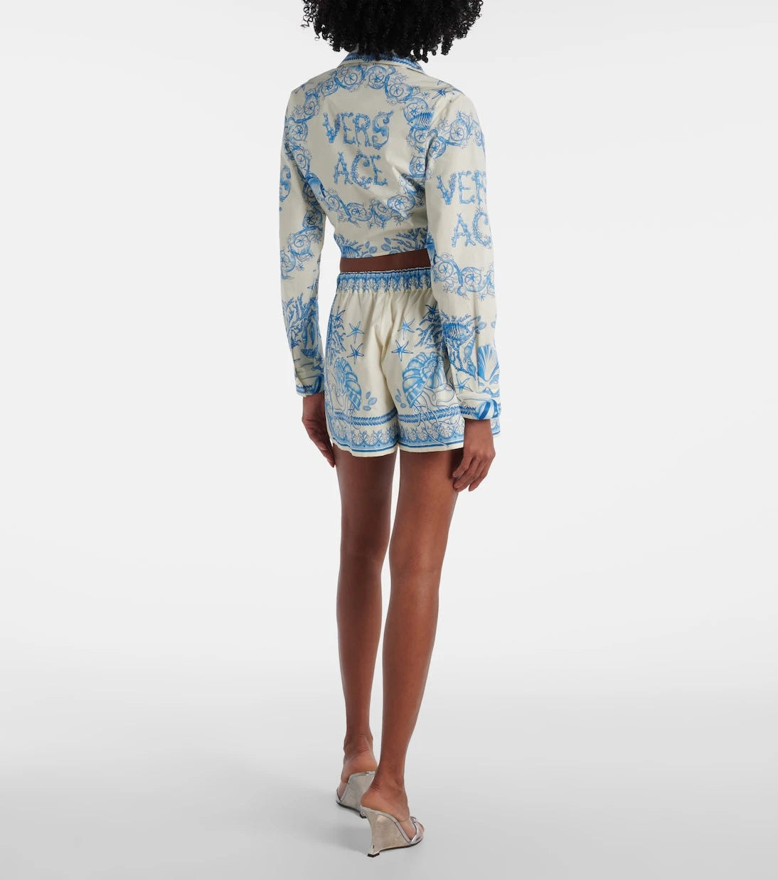 Versace - Underwater Barocco crop top