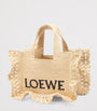 LOEWE Beige x Paula's Ibiza Raffia Font Tote Bag