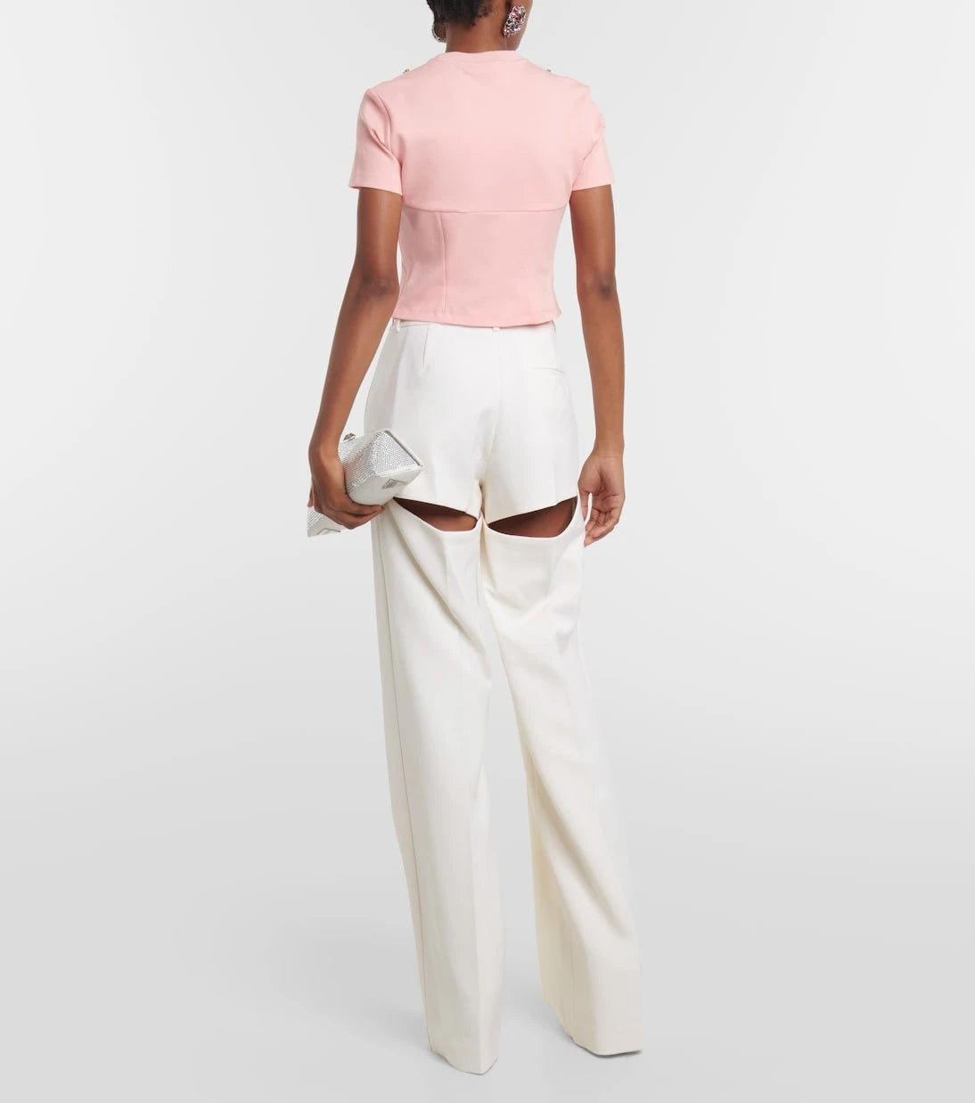Area - Embellished jersey T-shirt