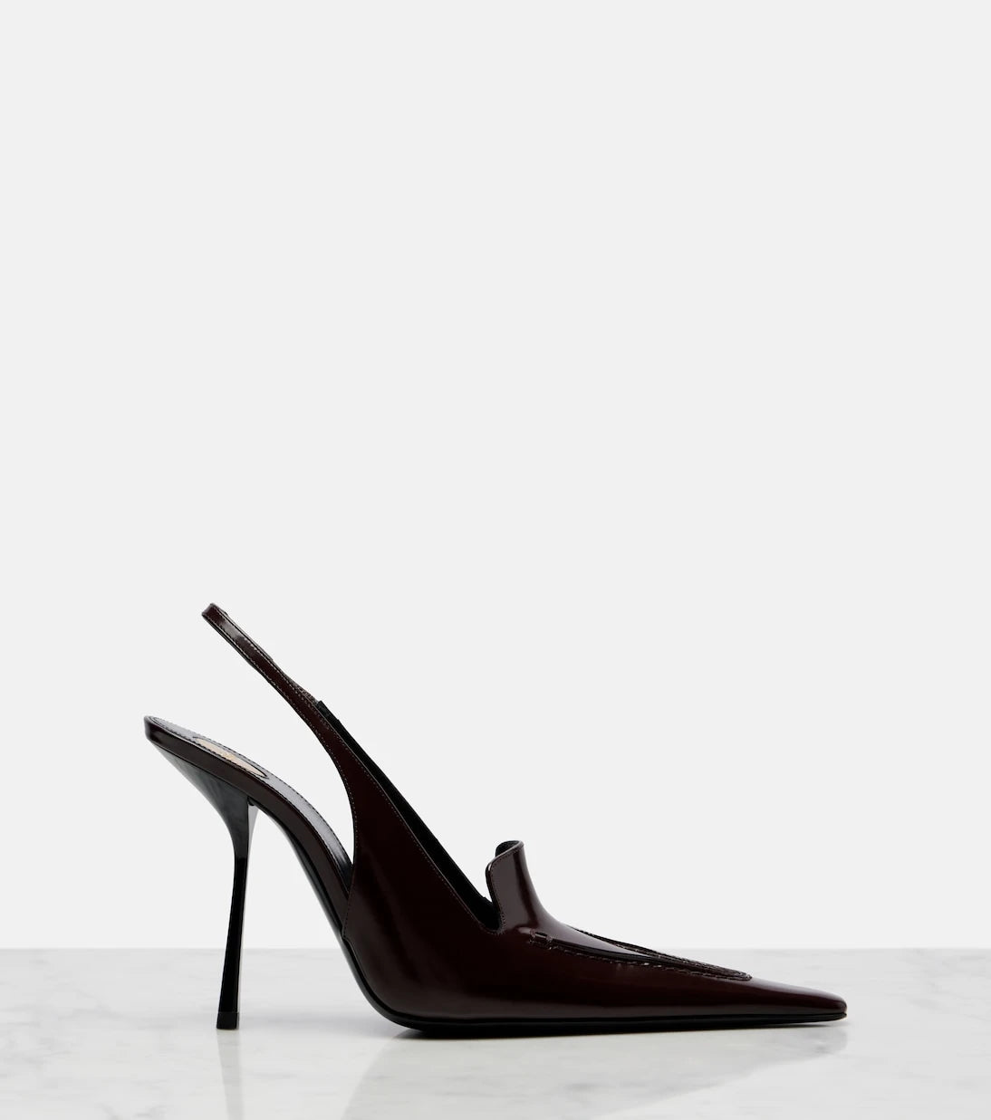 Saint Laurent - Voltaire leather slingback pumps