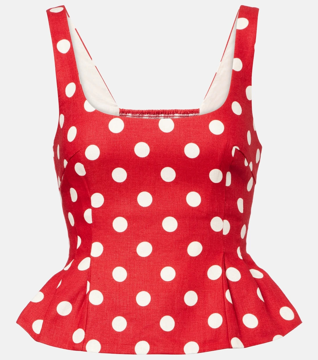 Posse - Rosalie polka-dot linen top