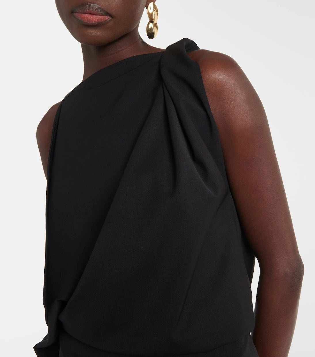 Proenza Schouler - Elena draped wool-blend midi dress