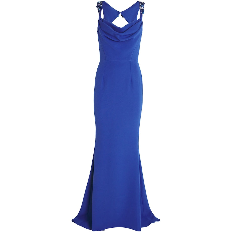 Safiyaa Blue Embellished Melina Gown