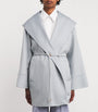 Agnona Blue Cashmere Wrap Coat