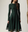 Sheer Edge Midi Dress DARK RACING GREEN