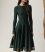Ralph Lauren Collection Green Sheer Edge Midi Dress