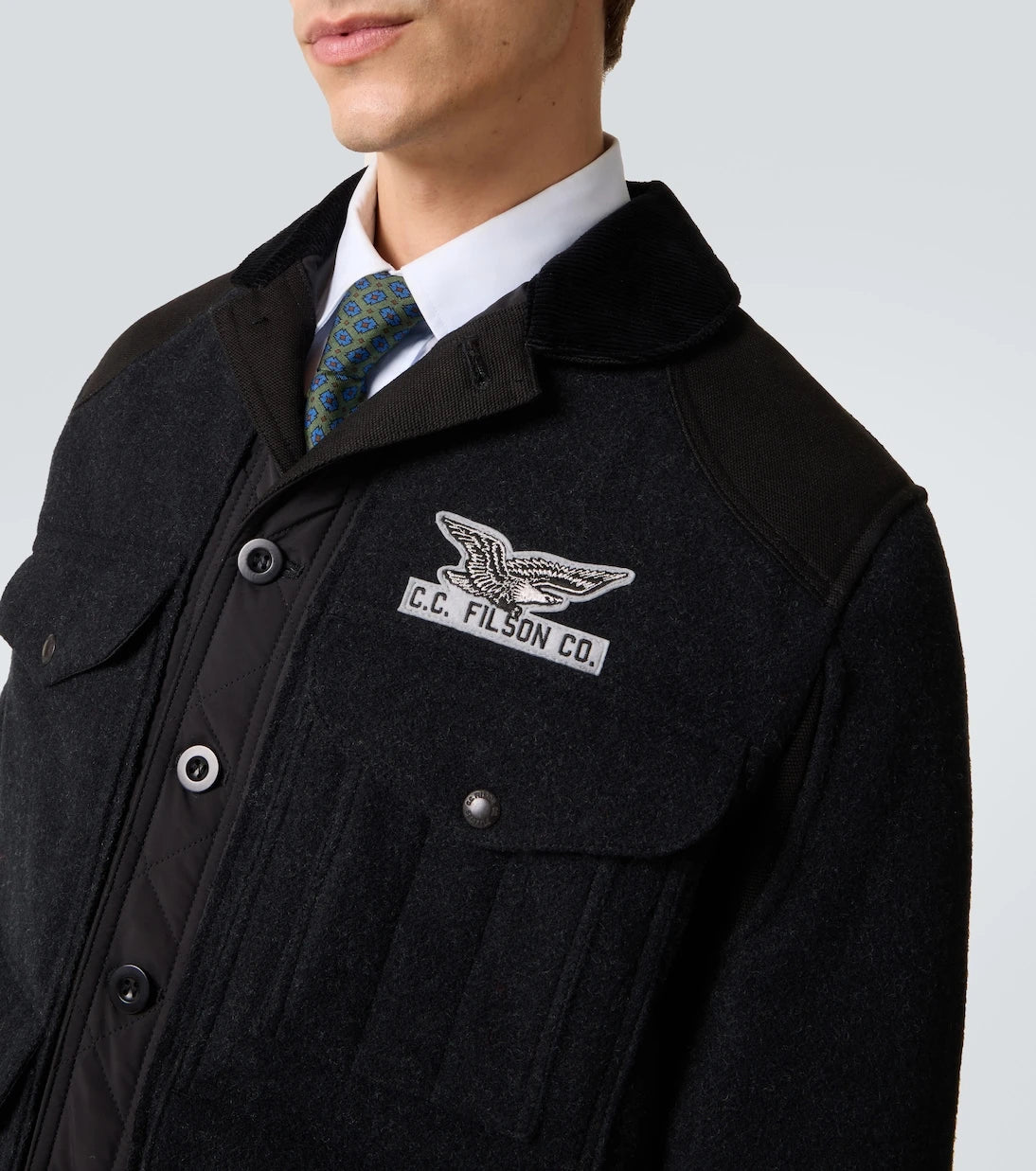 Junya Watanabe - x Filson işlemeli kapitone yün tarla ceketi