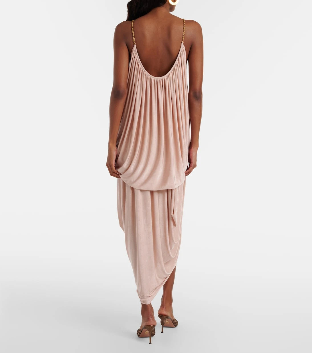 Xu Zhi - Asymmetric draped midi skirt