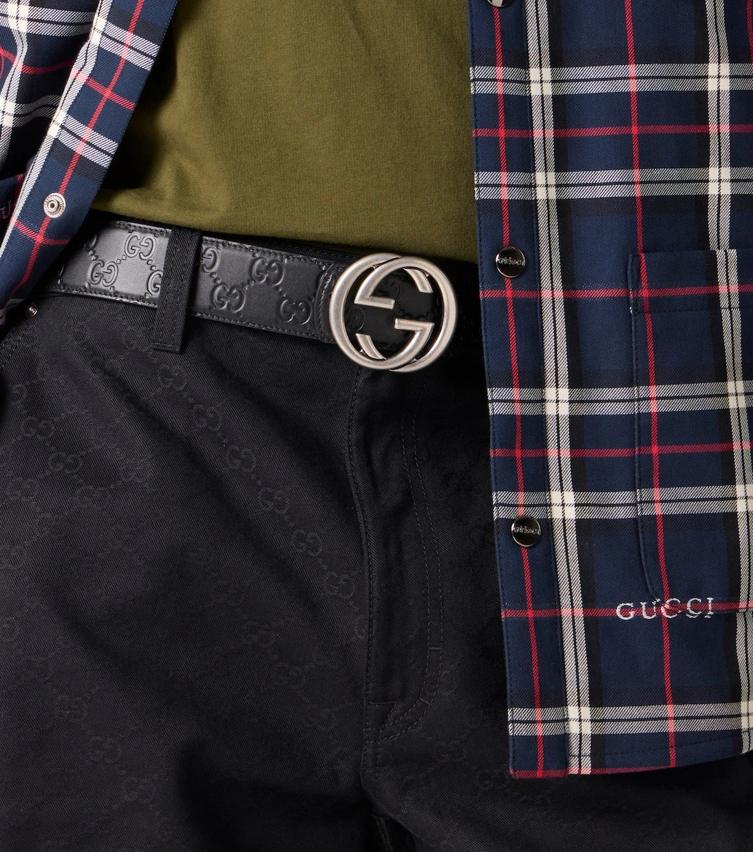 Gucci - Interlocking G reversible leather belt