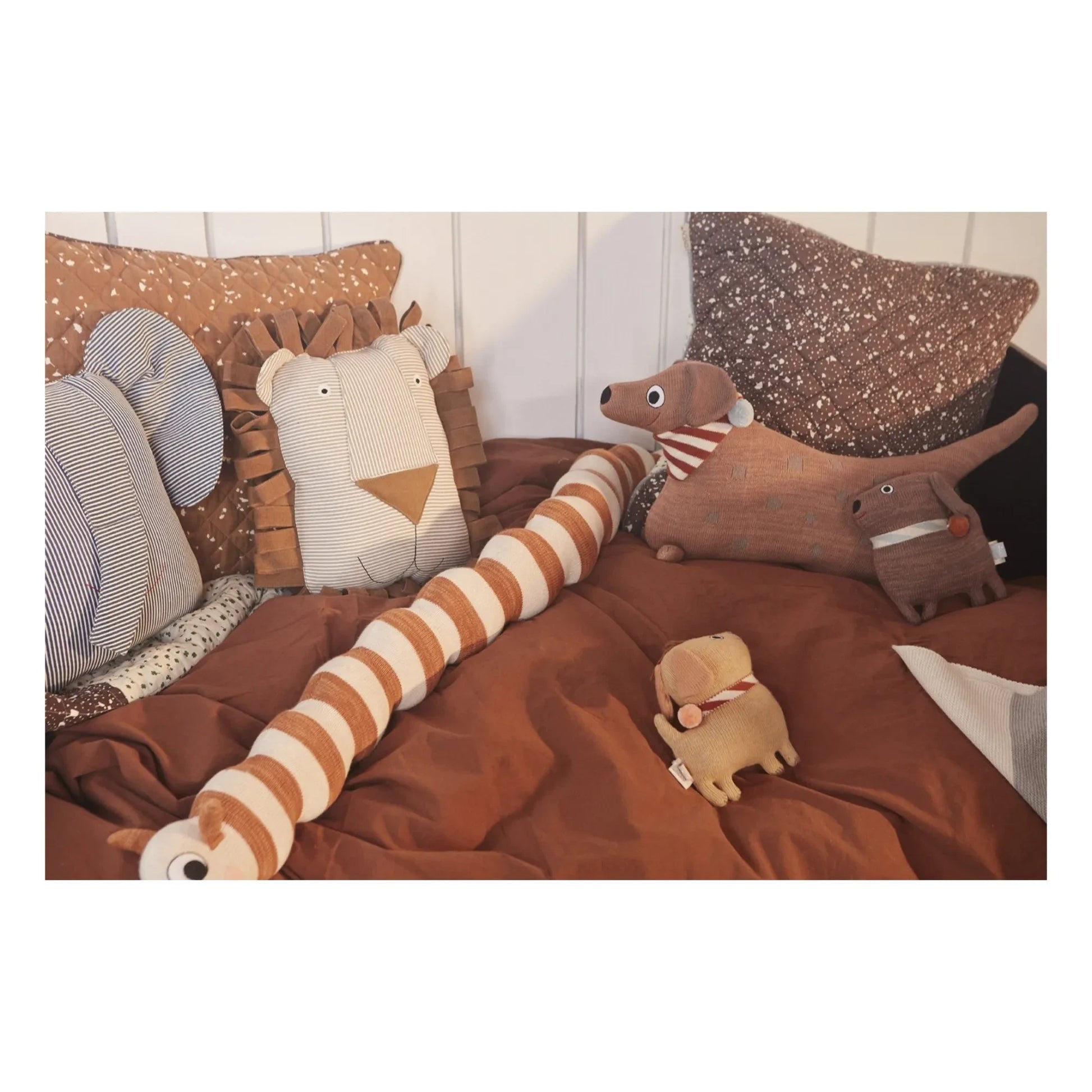 Oyoy - Aya Organic Cotton Quilted Cushion | Brown