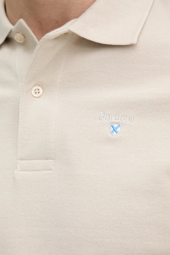 Barbour тениска с яка мъжка от памук ESSENTIALS