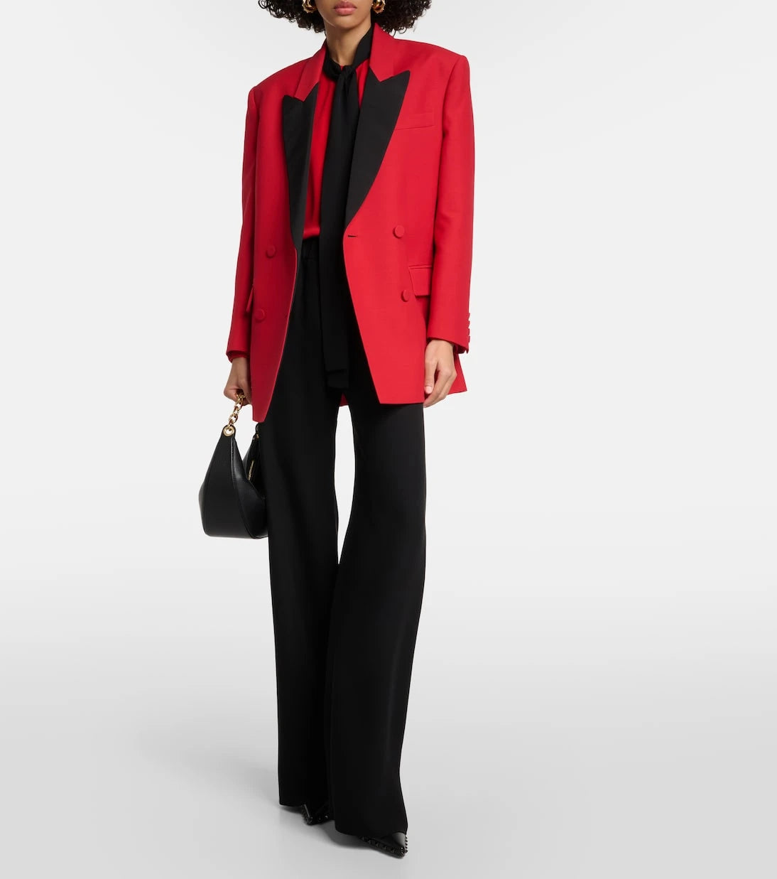Valentino - Mid-rise silk wide-leg pants