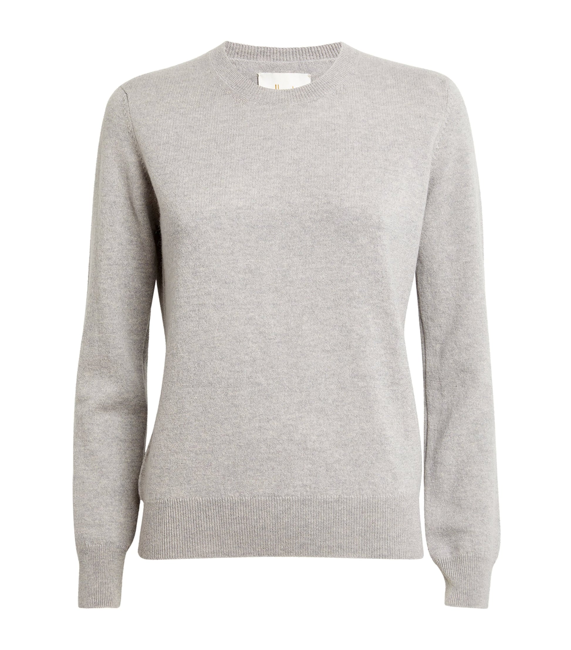 Grey Cashmere Crew-Neck Sweater