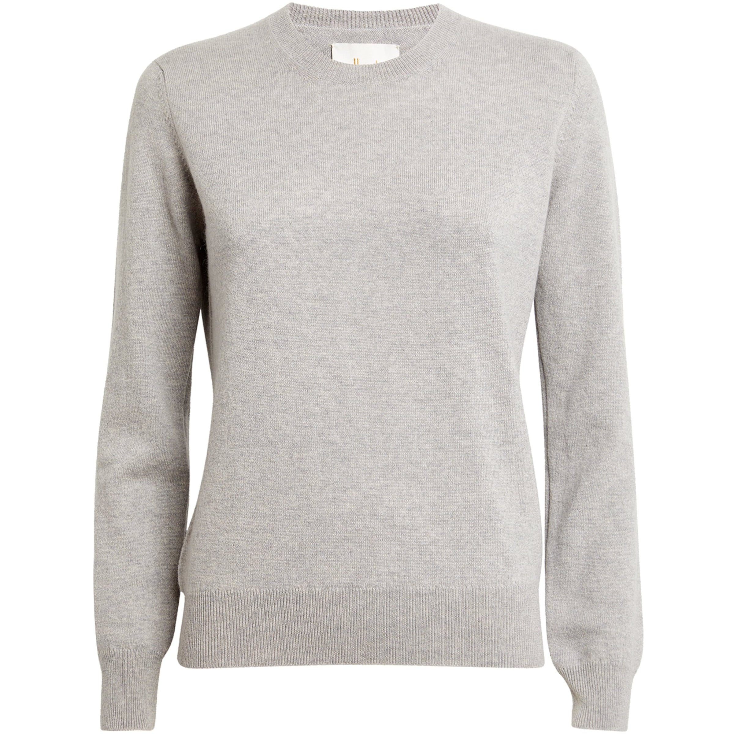 Grey Cashmere Crew-Neck Sweater