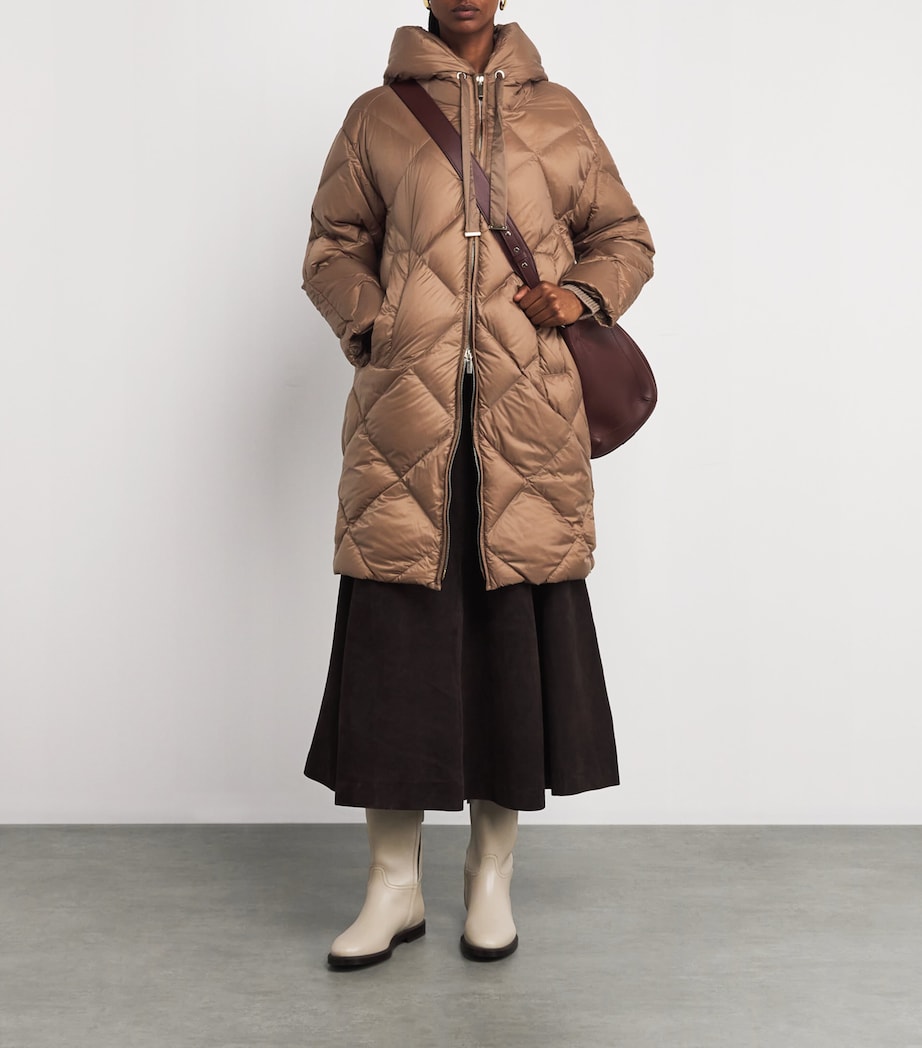 Max Mara Brown Down Water-Resistant The Cube Coat