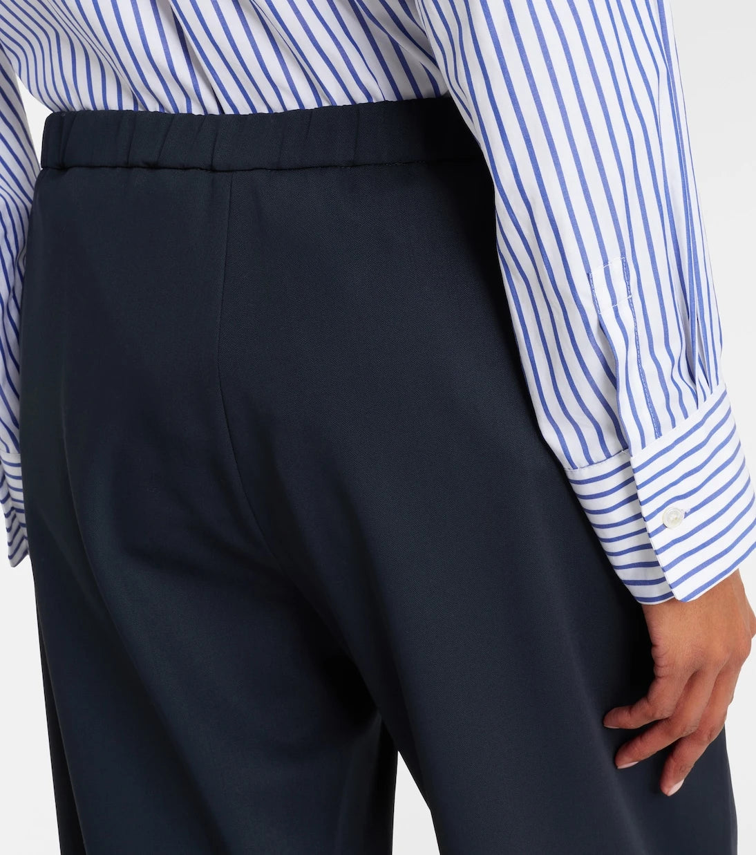 بنطلون صوف بكر بقصة أرجل واسعة "أرجنتا" من 'S Max Mara