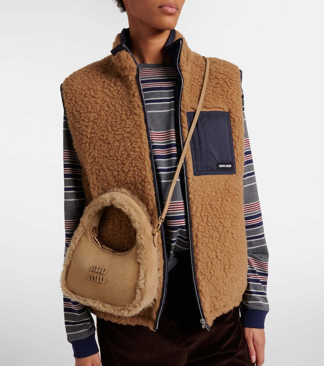 Miu Miu - Wander suede top-handle bag