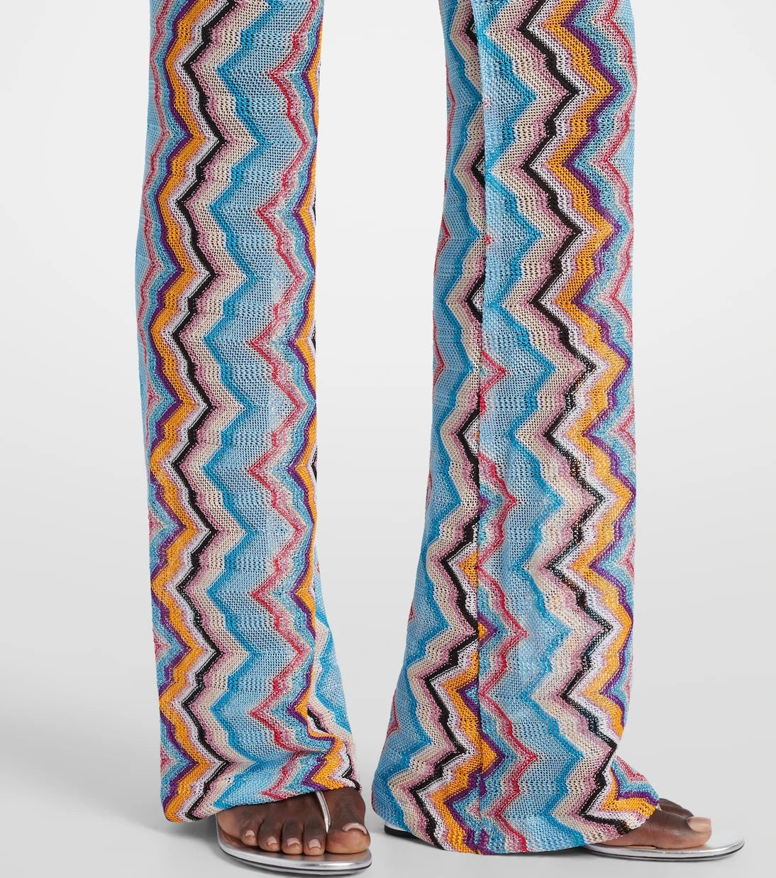 Missoni - بنطلون واسع بخصر مرتفع بتصميم متعرج