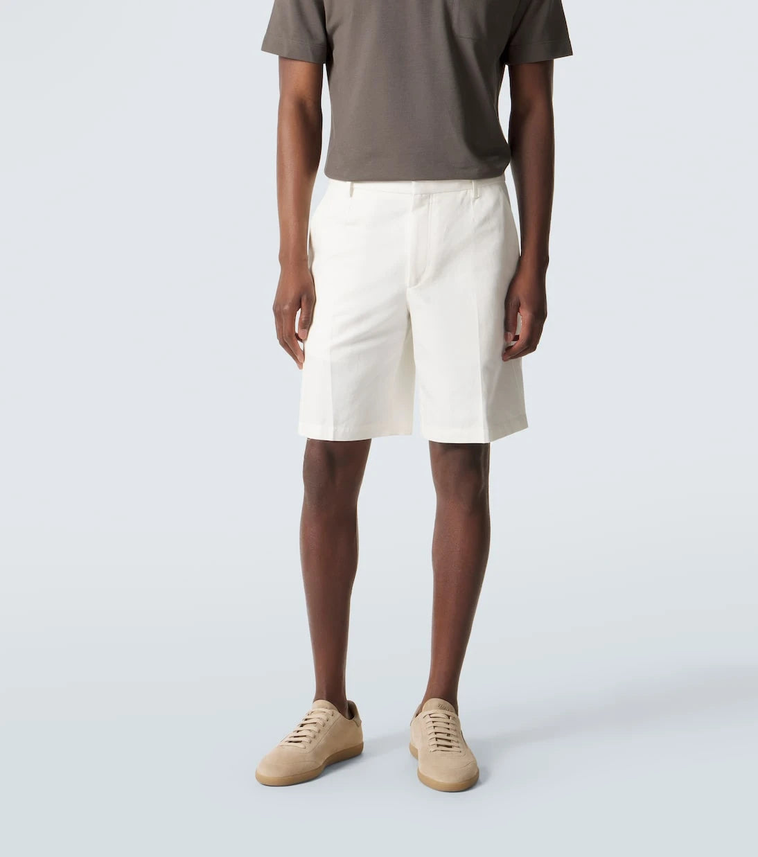 Zegna - Cotton and linen shorts