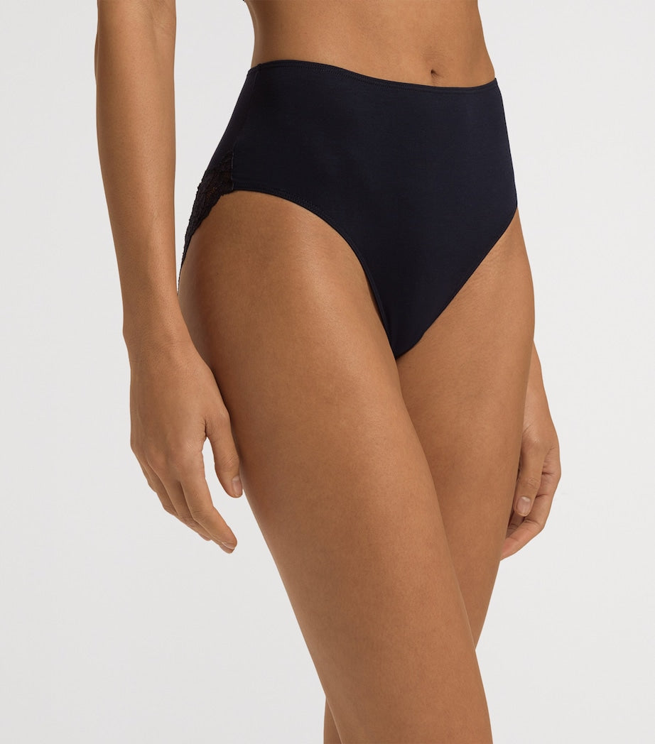 Hanro Black Dana Midi Briefs