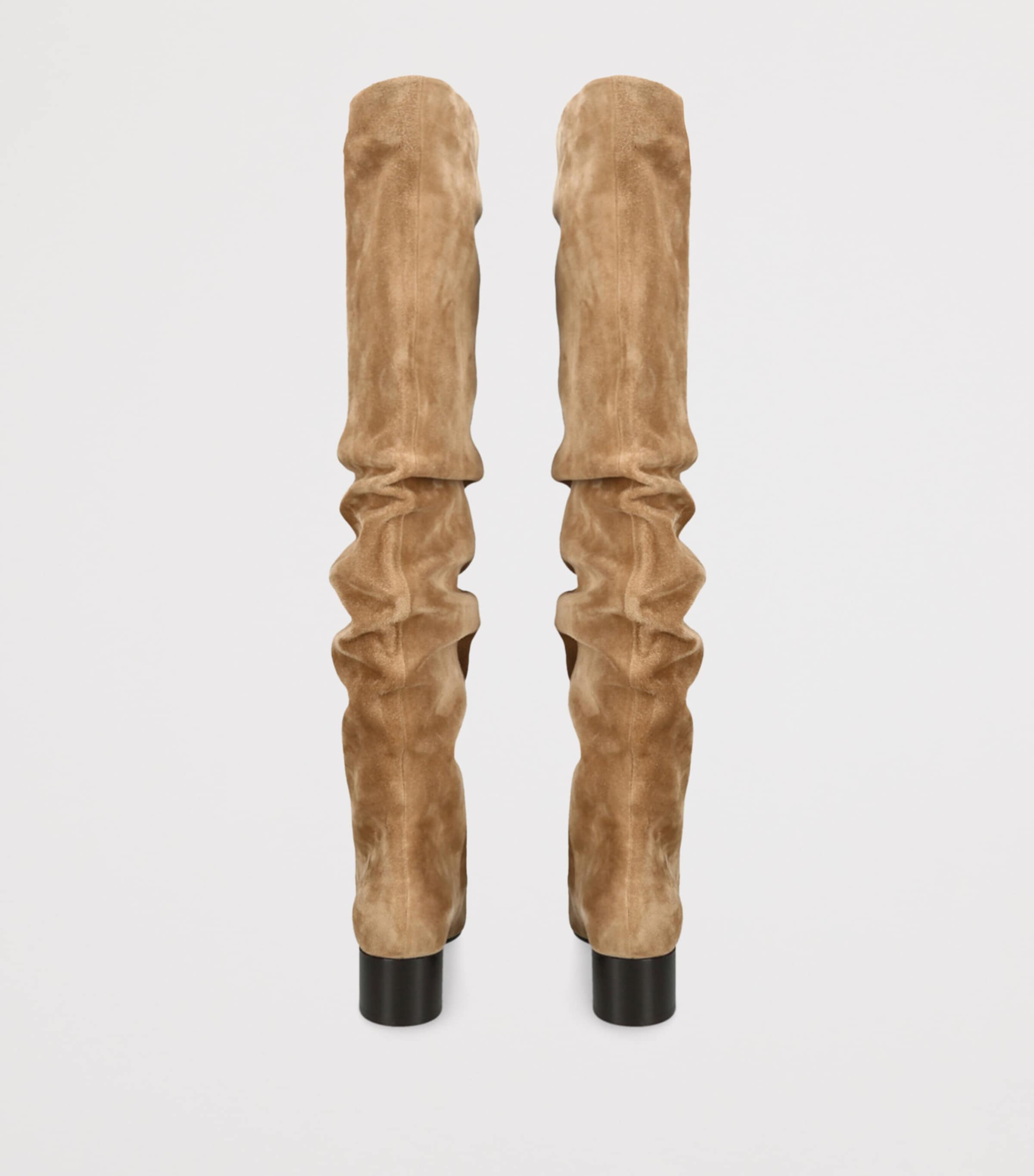 Khaite Brown Suede Andee Over-The-Knee Boots 40