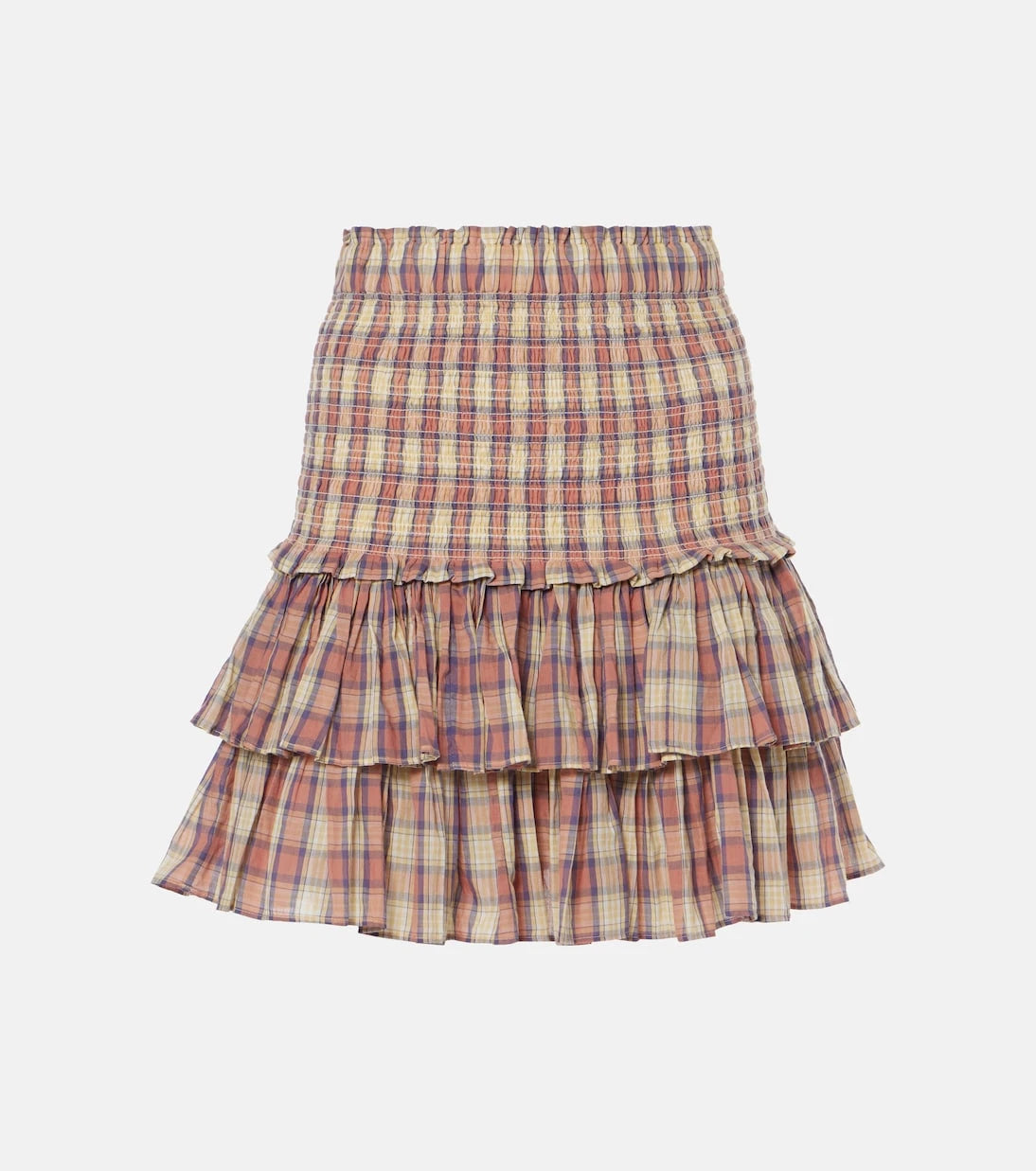 Marant Etoile - Naomi checked cotton voile miniskirt