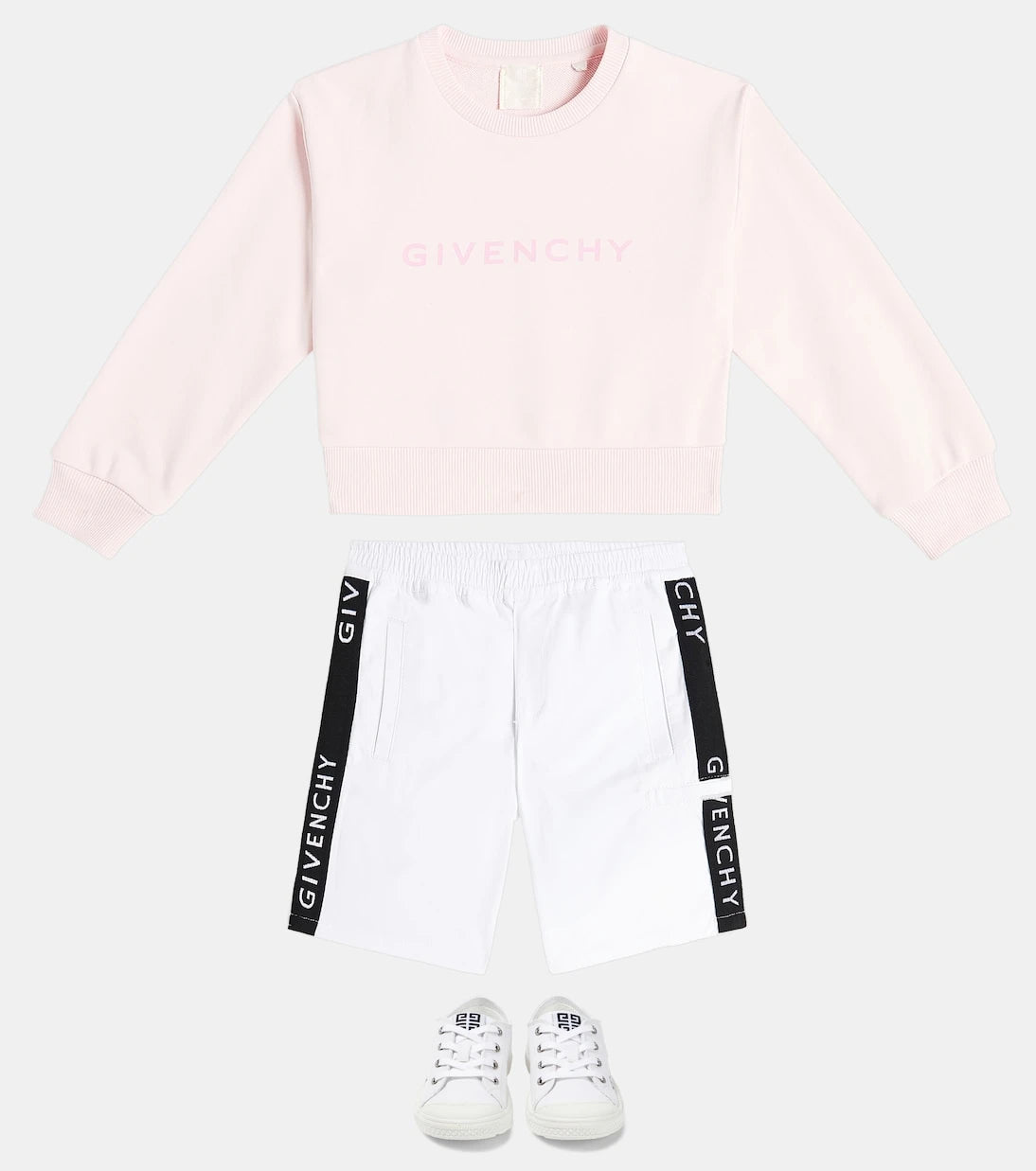 Givenchy Kids - Logo cotton-blend Bermuda shorts