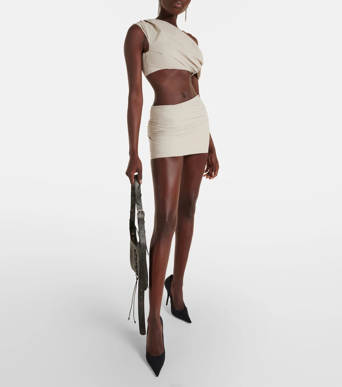 Entire Studios - Low-rise draped miniskirt
