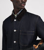 PAIGE Navy Corduroy-Collar Pauler Denim Chore Jacket