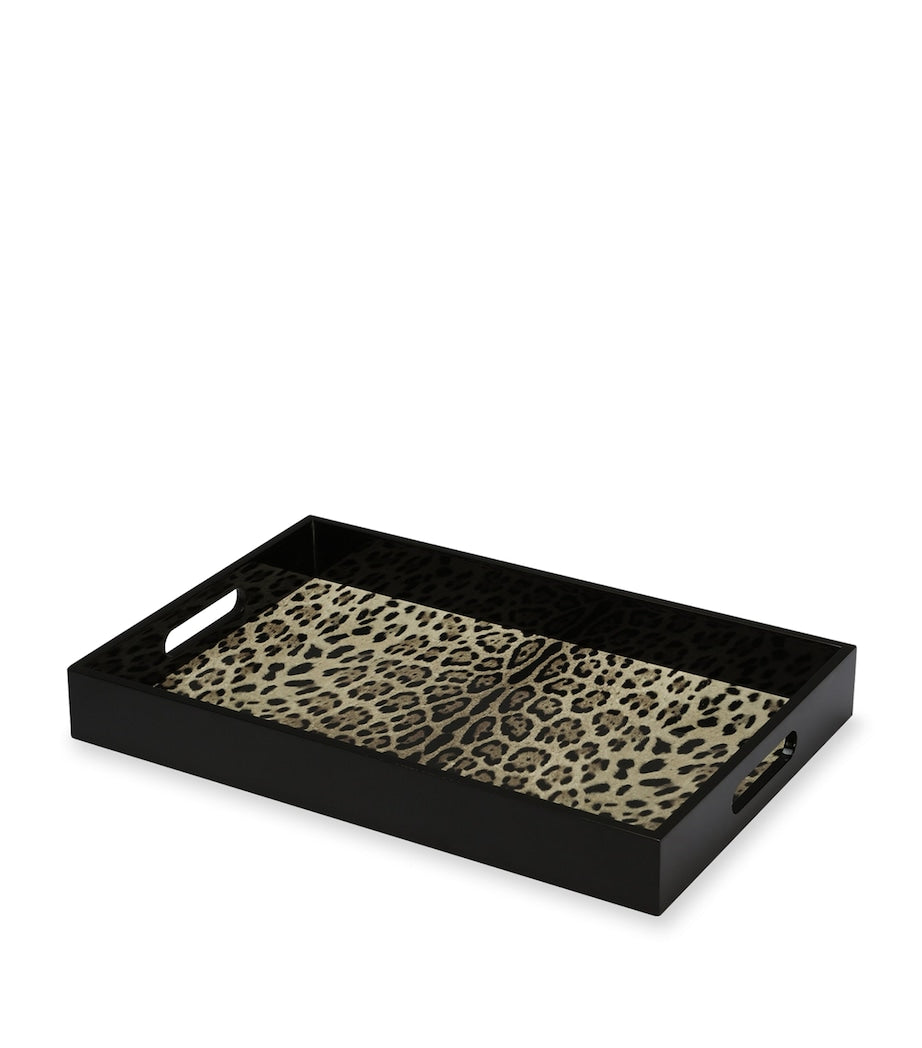 Dolce & Gabbana Casa Leopard Print Serving Tray