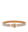 Beige Leather Pebble Belt