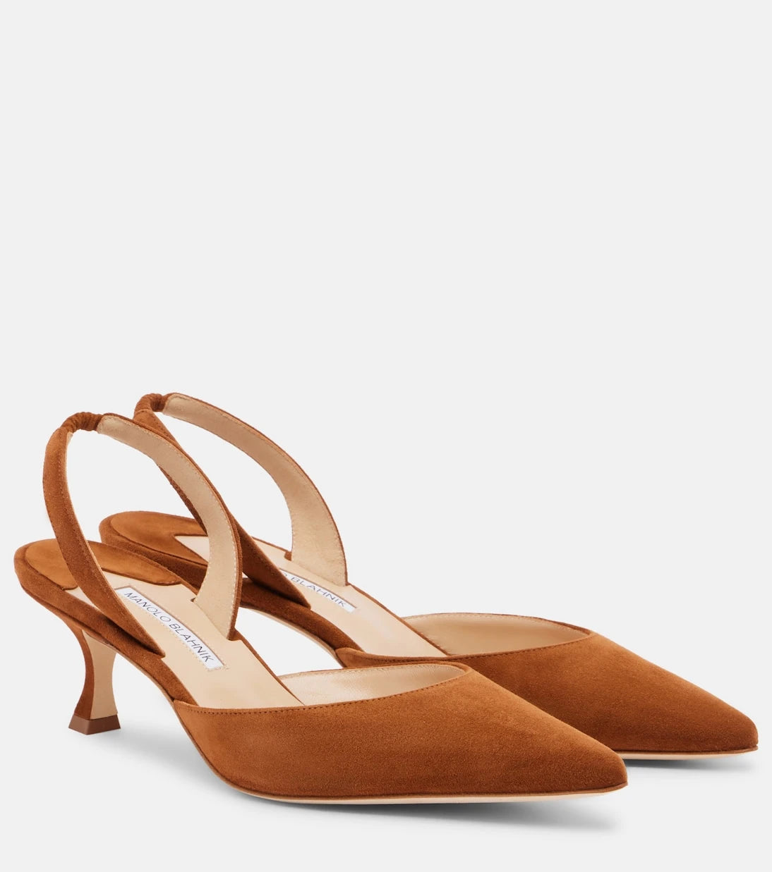 Manolo Blahnik - Carolyne suede slingback pumps