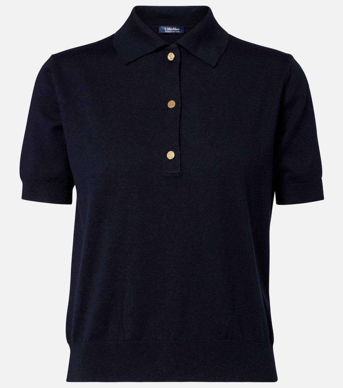 'S Max Mara - Cotton, silk, and cashmere polo sweater